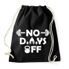 PRINTFASHION No days off - Sportzsák, Tornazsák - Fekete
