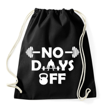 PRINTFASHION No days off - Sportzsák, Tornazsák - Fekete tornazsák