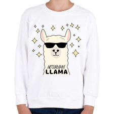 PRINTFASHION no drama llama - Gyerek pulóver - Fehér gyerek pulóver, kardigán