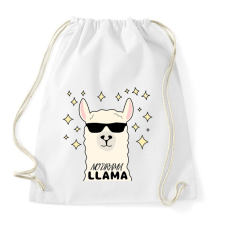 PRINTFASHION no drama llama - Sportzsák, Tornazsák - Fehér tornazsák