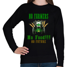 PRINTFASHION no farmers no food - Női pulóver - Fekete női pulóver, kardigán