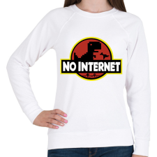 PRINTFASHION No internet - Női pulóver - Fehér női pulóver, kardigán