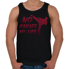 PRINTFASHION No karate no life - Férfi atléta - Fekete atléta, trikó