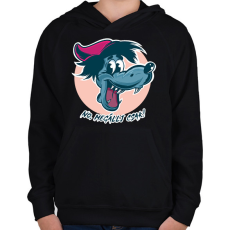 PRINTFASHION No, megállj csak! - Gyerek kapucnis pulóver - Fekete