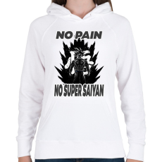 PRINTFASHION no pain2 - Női kapucnis pulóver - Fehér