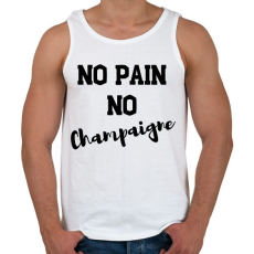 PRINTFASHION No Pain, No Champaigne - Férfi atléta - Fehér