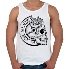 PRINTFASHION No Pain No Gain - Férfi atléta - Fehér atléta, trikó