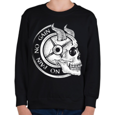PRINTFASHION No Pain No Gain - Gyerek pulóver - Fekete