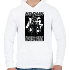 PRINTFASHION no pain no super saiyan  - Férfi kapucnis pulóver - Fehér