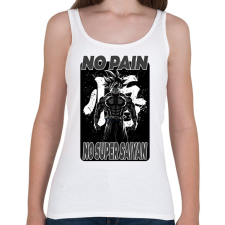 PRINTFASHION no pain no super saiyan - Női atléta - Fehér női trikó