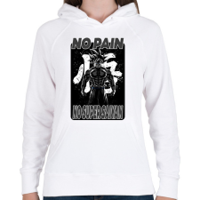 PRINTFASHION no pain no super saiyan - Női kapucnis pulóver - Fehér női pulóver, kardigán
