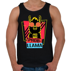 PRINTFASHION No prob-llama - Férfi atléta - Fekete