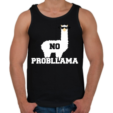 PRINTFASHION No probLama - Férfi atléta - Fekete atléta, trikó