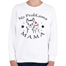 PRINTFASHION No ProbLama Mama - Gyerek pulóver - Fehér gyerek pulóver, kardigán