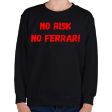 PRINTFASHION NO RISK NO FERRARI - Gyerek pulóver - Fekete gyerek pulóver, kardigán