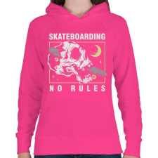 PRINTFASHION No rules  - Női kapucnis pulóver - Fukszia női pulóver, kardigán