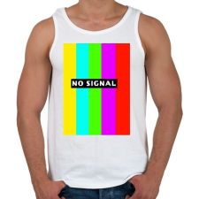 PRINTFASHION no signal - Férfi atléta - Fehér atléta, trikó