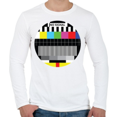 PRINTFASHION No signal - Férfi hosszú ujjú póló - Fehér