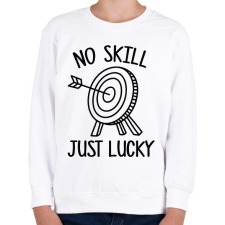 PRINTFASHION No skill just lucky - Gyerek pulóver - Fehér gyerek pulóver, kardigán