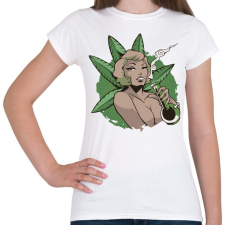 PRINTFASHION Nő vízipipával - bong - Női póló - Fehér női póló