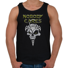 PRINTFASHION Nobody cares - Férfi atléta - Fekete