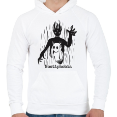 PRINTFASHION Noctiphobia - Férfi kapucnis pulóver - Fehér