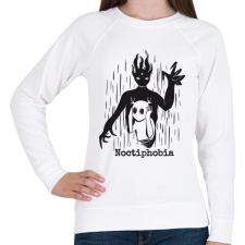 PRINTFASHION Noctiphobia - Női pulóver - Fehér női pulóver, kardigán