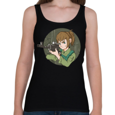 PRINTFASHION Női sniper - Női atléta - Fekete