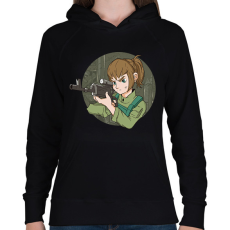PRINTFASHION Női sniper - Női kapucnis pulóver - Fekete