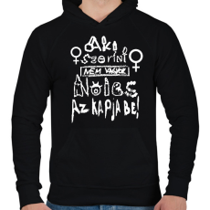 PRINTFASHION nőiesség.w - Férfi kapucnis pulóver - Fekete