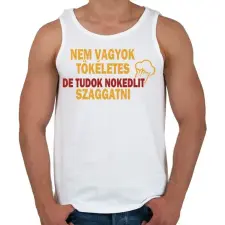 PRINTFASHION Nokdeli szaggatás - Férfi atléta - Fehér atléta, trikó