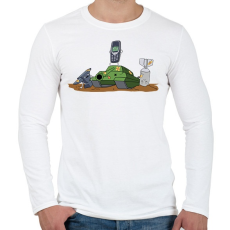 PRINTFASHION Nokia 3310, az elpusztíthatatlan - Férfi hosszú ujjú póló - Fehér