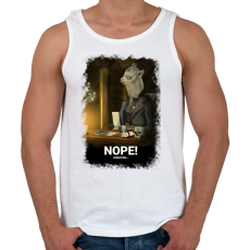 PRINTFASHION Nope Alpaka digitális festmény - Férfi atléta - Fehér