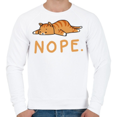 PRINTFASHION NOPE - Férfi pulóver - Fehér