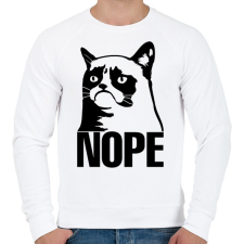 PRINTFASHION Nope - Férfi pulóver - Fehér férfi pulóver, kardigán