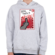PRINTFASHION Nope! - Gyerek kapucnis pulóver - Sport szürke gyerek pulóver, kardigán