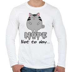 PRINTFASHION nope not to day - Férfi hosszú ujjú póló - Fehér