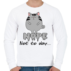 PRINTFASHION nope not to day - Férfi pulóver - Fehér