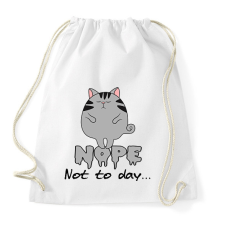 PRINTFASHION nope not to day - Sportzsák, Tornazsák - Fehér tornazsák