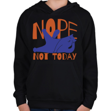 PRINTFASHION Nope - Not today - Gyerek kapucnis pulóver - Fekete gyerek pulóver, kardigán