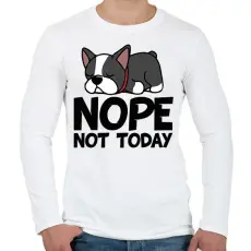 PRINTFASHION Nope puppy - Férfi hosszú ujjú póló - Fehér