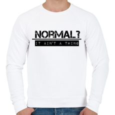 PRINTFASHION NORMAL? - Férfi pulóver - Fehér