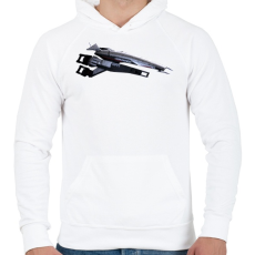 PRINTFASHION Normandia - Férfi kapucnis pulóver - Fehér