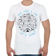 PRINTFASHION Not just a job - Állatorvos - Férfi póló - Fehér