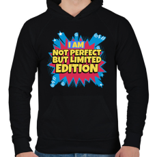 PRINTFASHION NOT PERFECT BUT LIMITED EDITION - Férfi kapucnis pulóver - Fekete