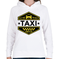 PRINTFASHION Not the worst taxi driver - Női kapucnis pulóver - Fehér női pulóver, kardigán