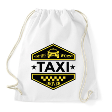 PRINTFASHION Not the worst taxi driver - Sportzsák, Tornazsák - Fehér tornazsák