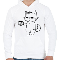 PRINTFASHION not today cat - Férfi kapucnis pulóver - Fehér