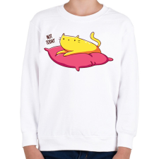 PRINTFASHION Not today cat - Gyerek pulóver - Fehér gyerek pulóver, kardigán