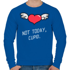PRINTFASHION Not today, Cupid - Férfi pulóver - Királykék